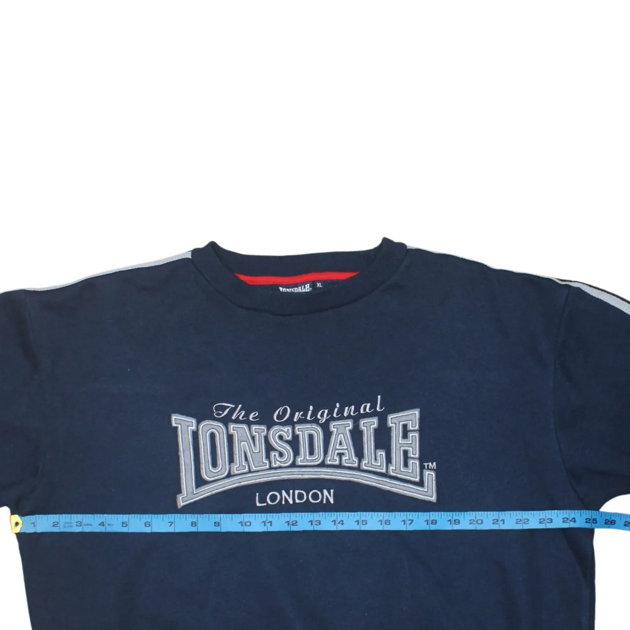 Lonsdale London 90's Spellout Crew Neck Sweatshirt XLarge Navy Blue sold by Vintage Club product image thumbnail 5