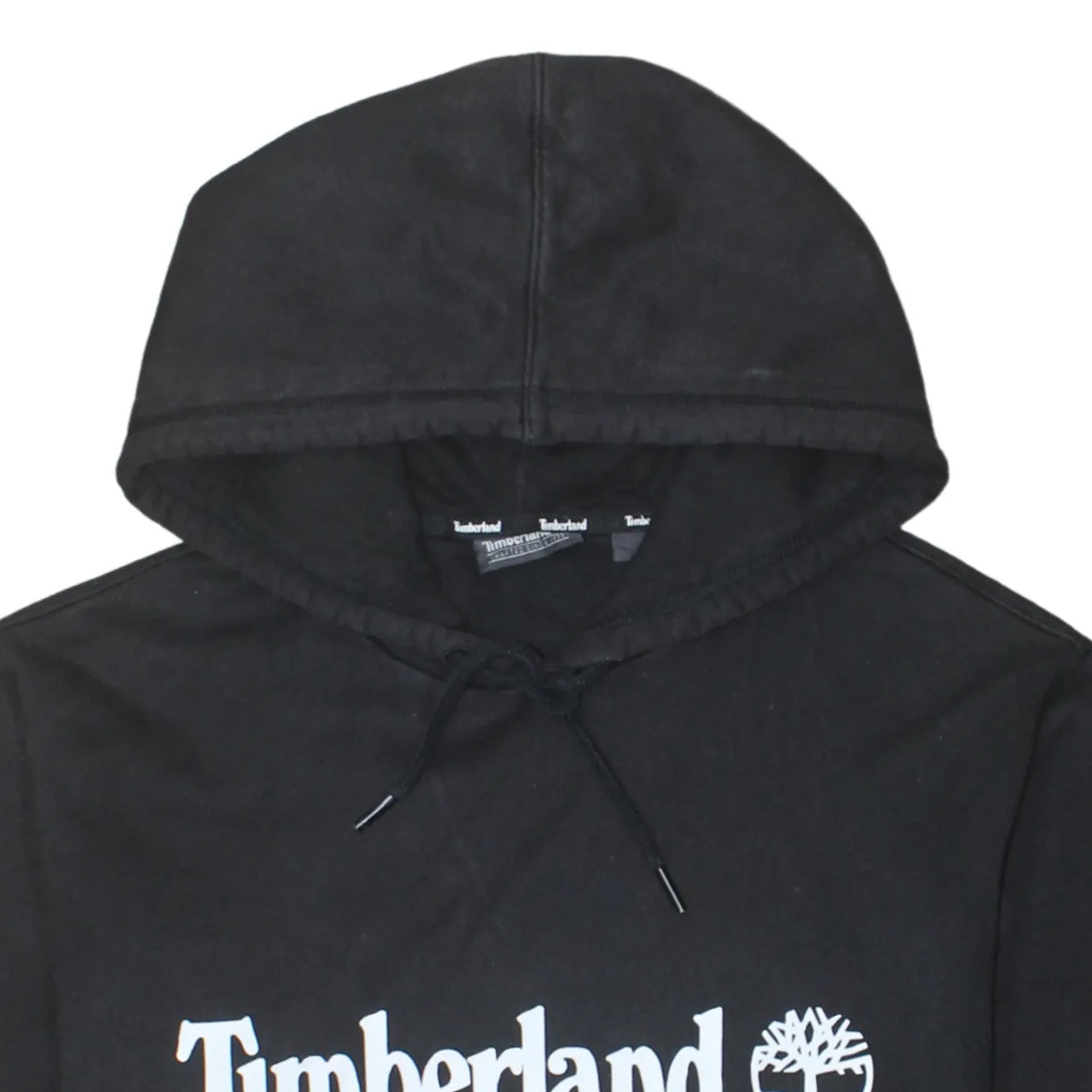 Timberland 90's Spellout Pullover Hoodie Medium Black sold by Vintage Club product image thumbnail 3