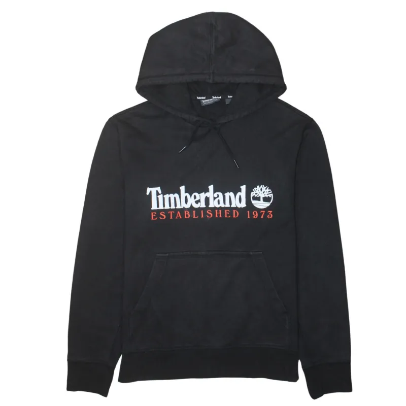 Timberland 90's Spellout Pullover Hoodie Medium Black made by Timberland