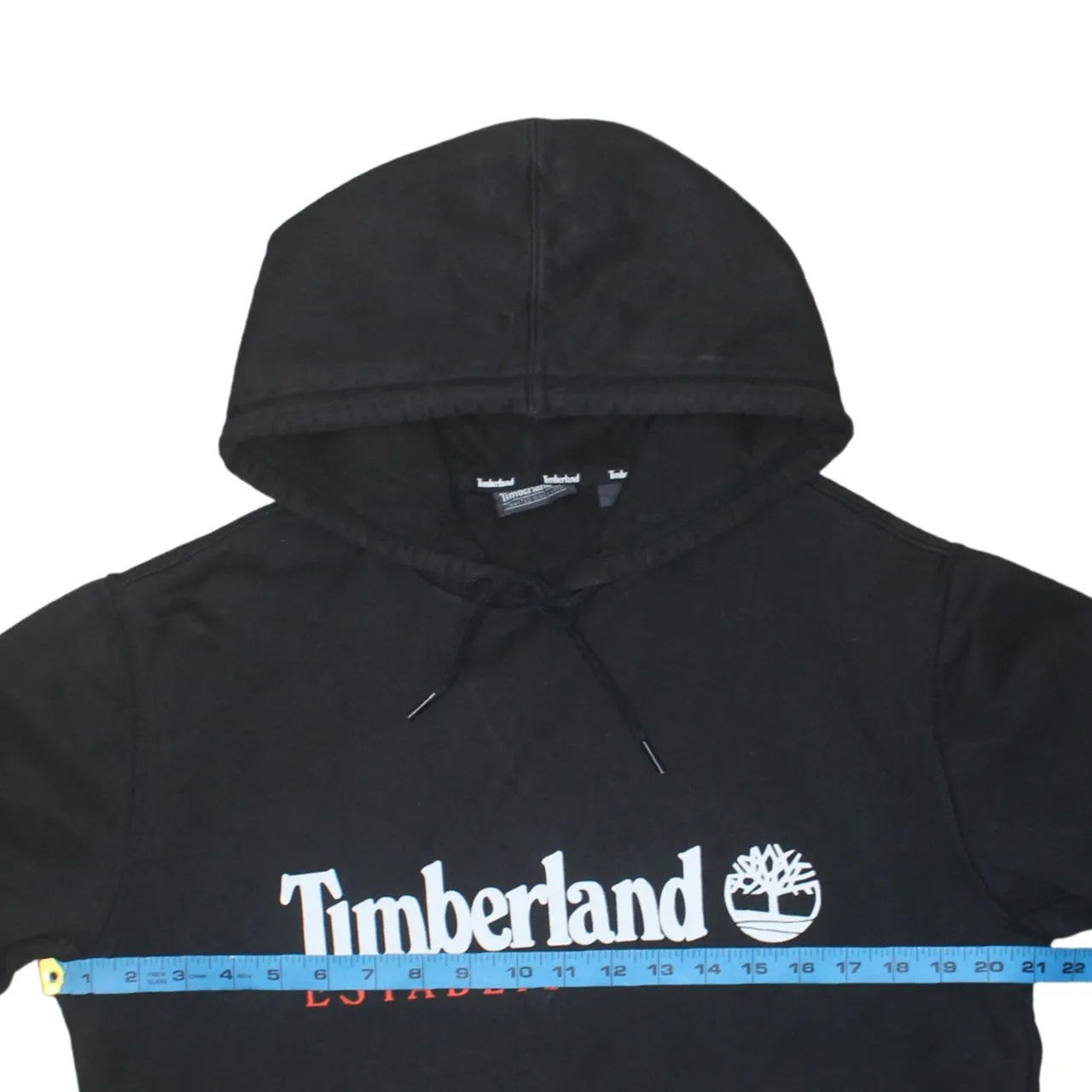 Timberland 90's Spellout Pullover Hoodie Medium Black sold by Vintage Club product image thumbnail 5