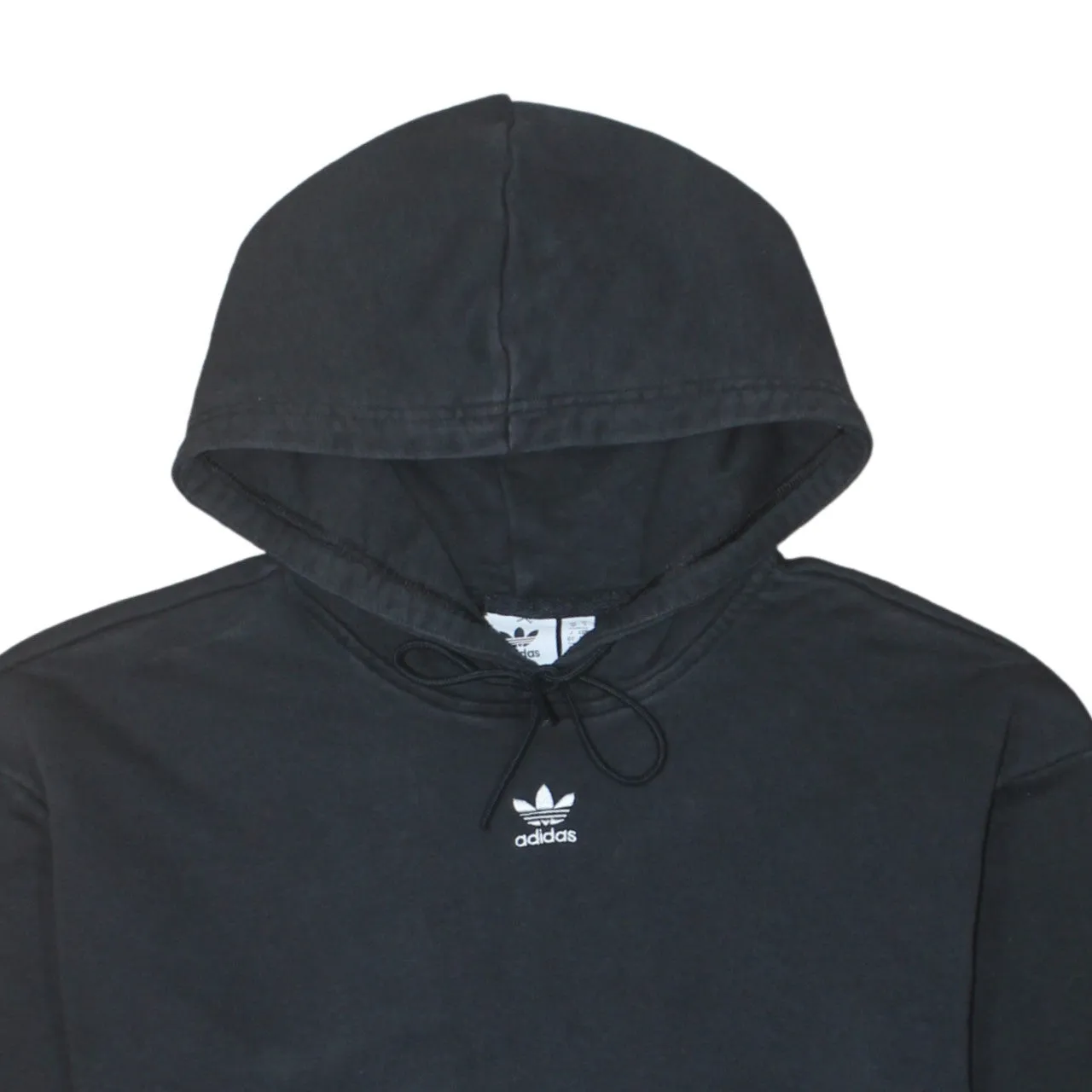 Adidas 90's Drawstring Pockets Pullover Hoodie Small Black sold by Vintage Club product image thumbnail 3