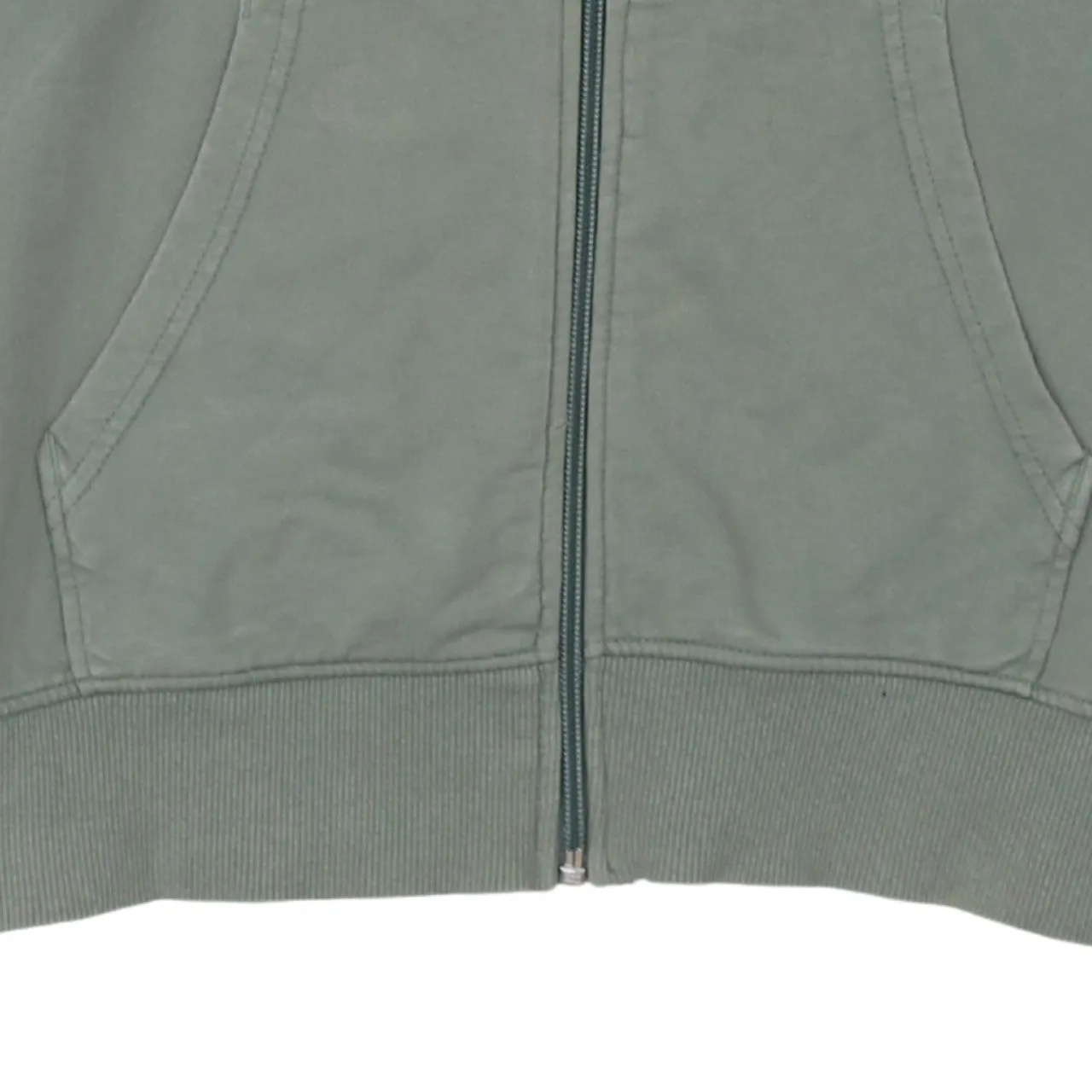 The North Face 90's Drawstring Pockets Full Zip Up Hoodie Medium Green sold by Vintage Club product image thumbnail 4
