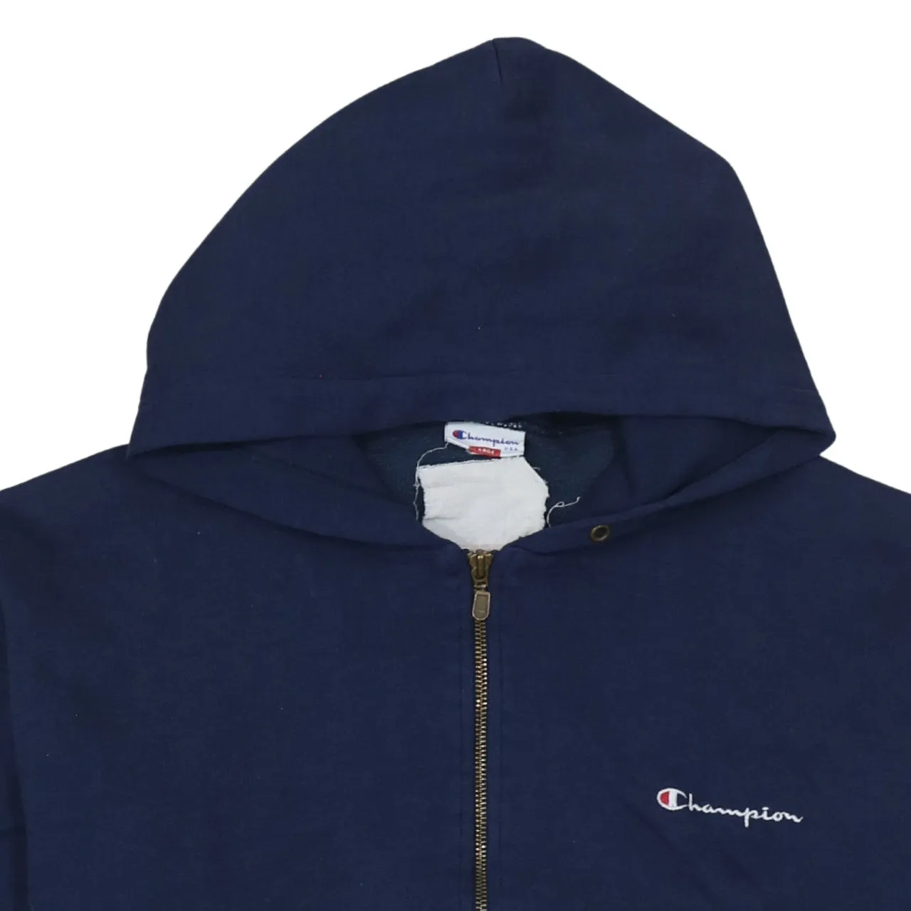 Champion 90's Lightweight Full Zip Up Hoodie Large Navy Blue sold by Vintage Club product image thumbnail 3