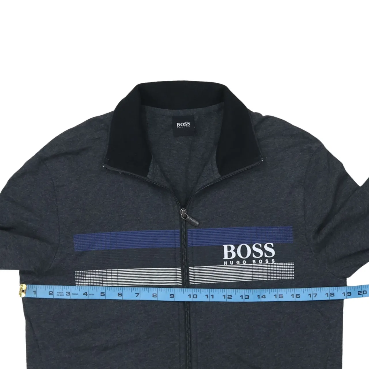 HUGO BOSS 90's Lightweight Full Zip Up Sweatshirt Small Grey sold by Vintage Club product image thumbnail 5