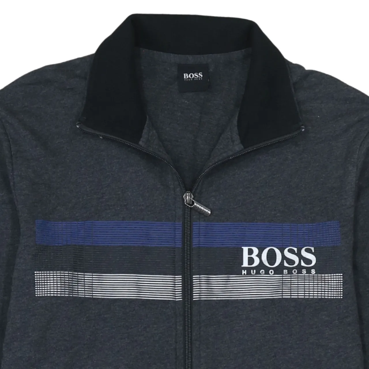 HUGO BOSS 90's Lightweight Full Zip Up Sweatshirt Small Grey sold by Vintage Club product image thumbnail 3