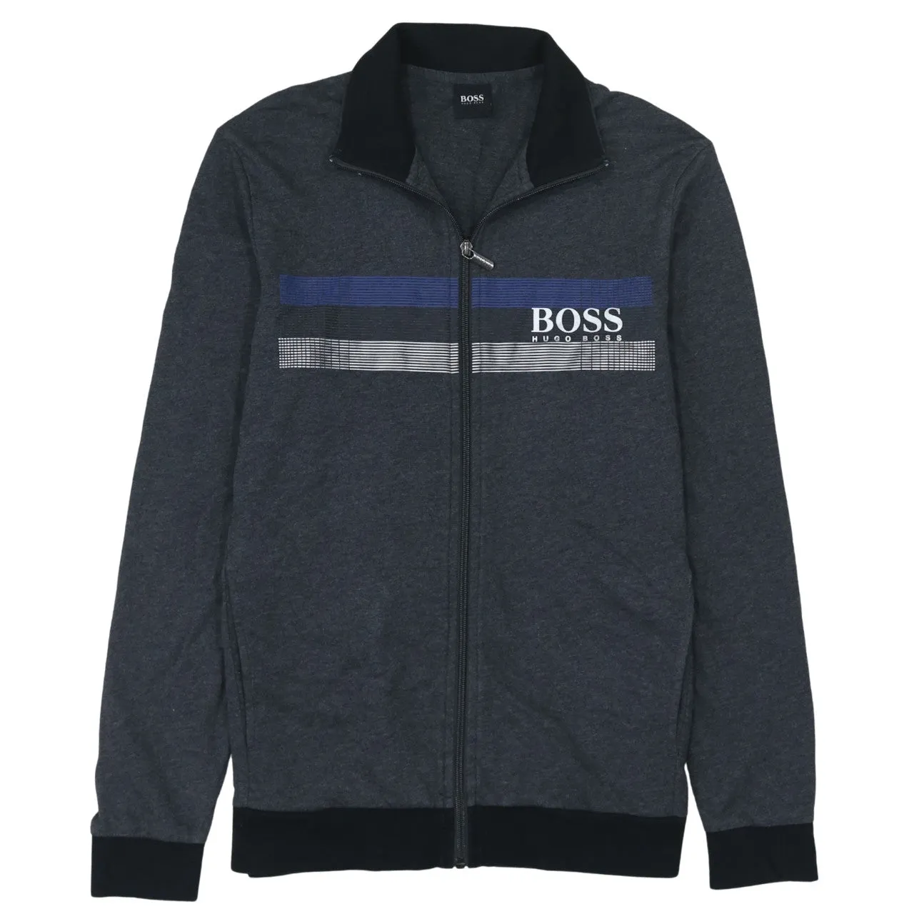 HUGO BOSS 90's Lightweight Full Zip Up Sweatshirt Small Grey sold by Vintage Club