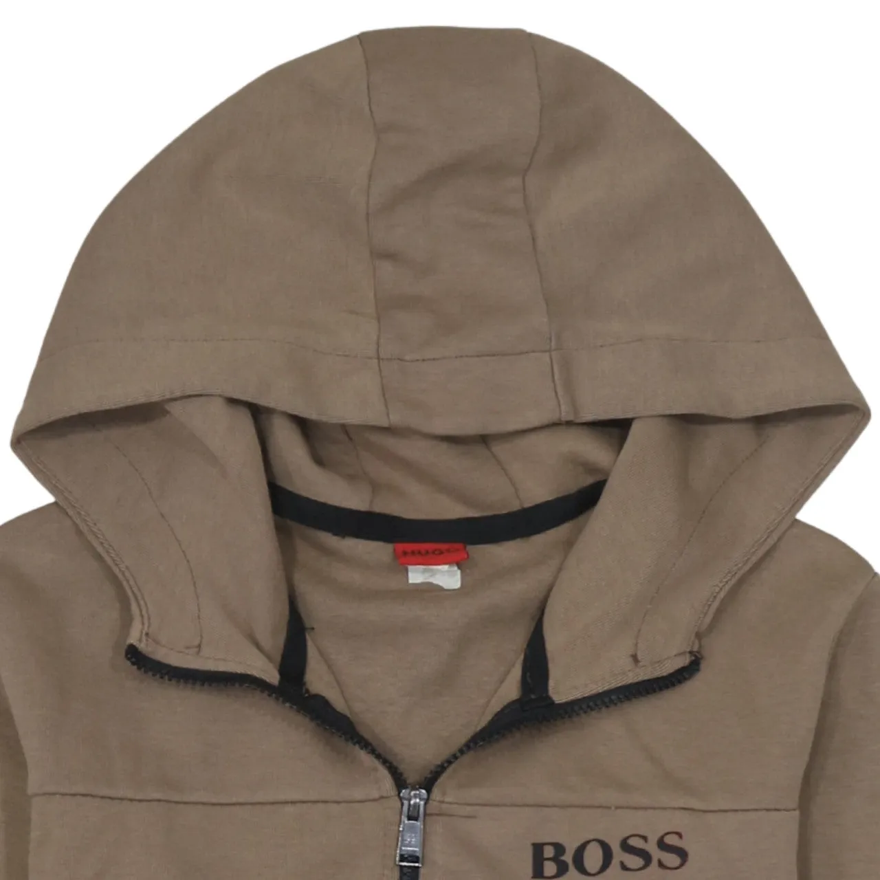 HUGO BOSS 90's Lightweight Full Zip Up Hoodie XSmall Brown sold by Vintage Club product image thumbnail 3
