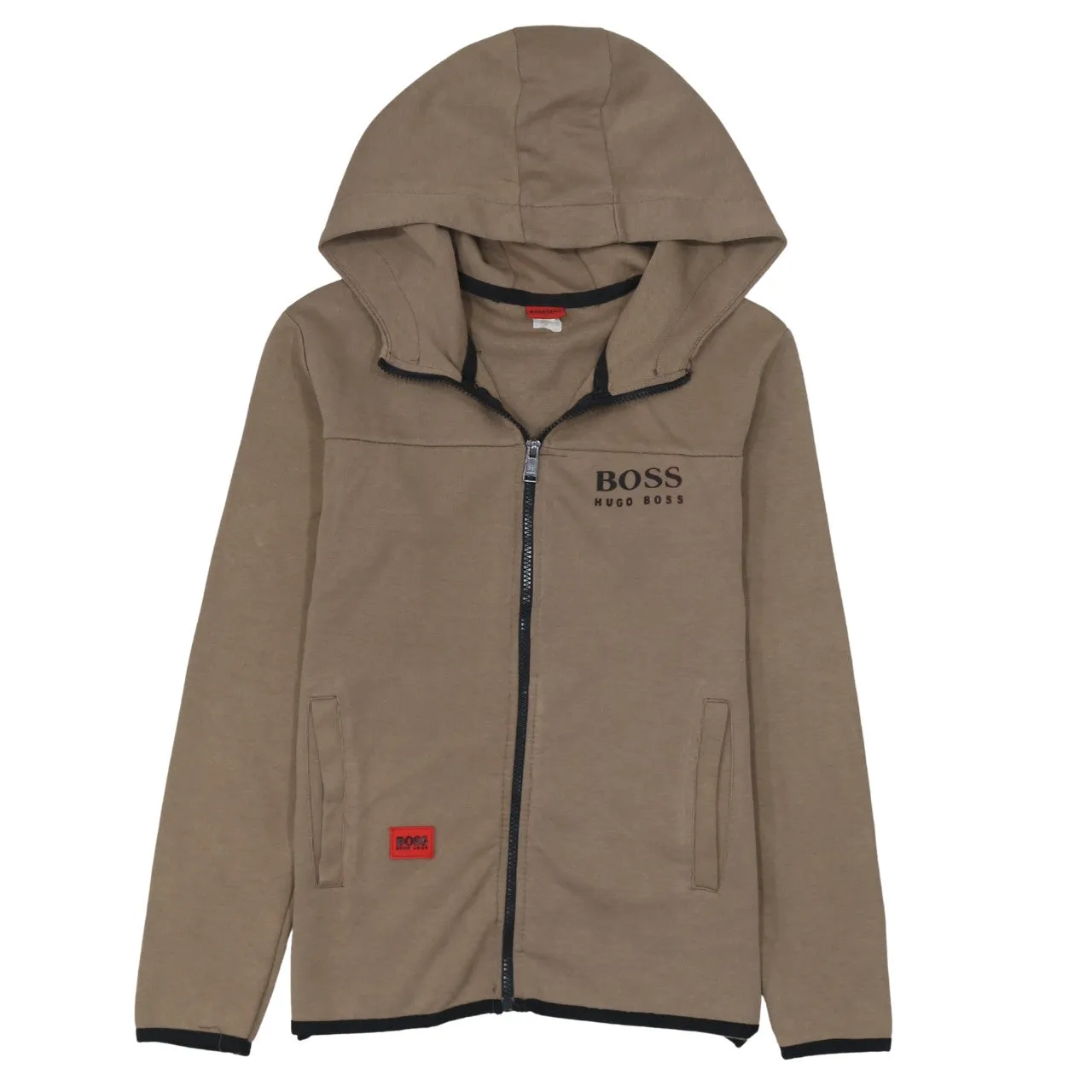 HUGO BOSS 90's Lightweight Full Zip Up Hoodie XSmall Brown sold by Vintage Club