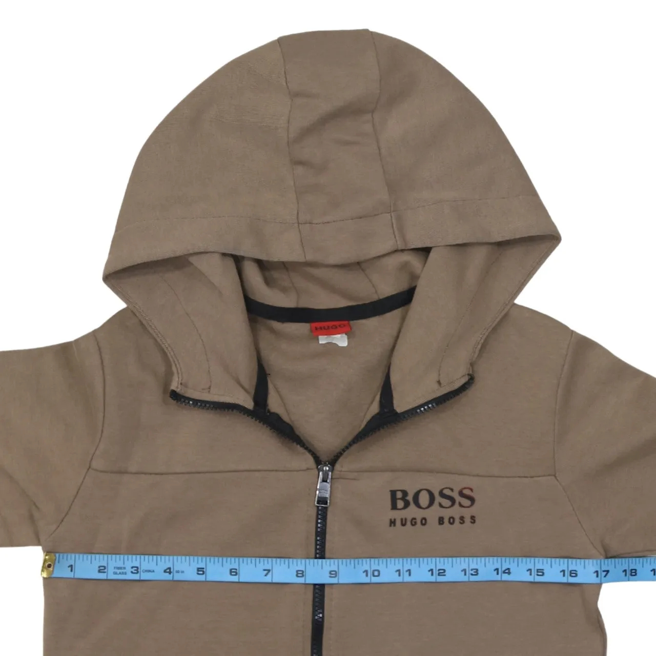 HUGO BOSS 90's Lightweight Full Zip Up Hoodie XSmall Brown sold by Vintage Club product image thumbnail 5