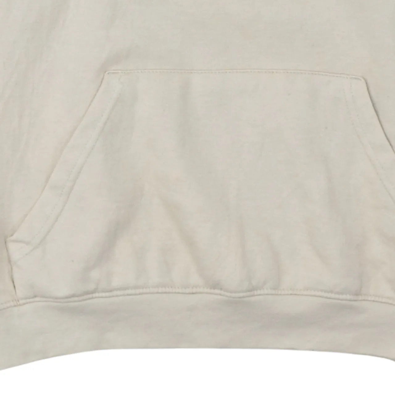 Retro 90's Drawstring Pockets Pullover Hoodie XXLarge (2XL) Beige Cream sold by Vintage Club product image thumbnail 4