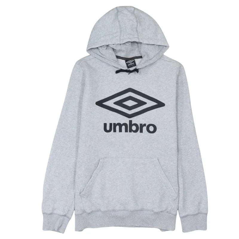 Umbro 90's Spellout Pullover Hoodie Large Grey sold by Vintage Club
