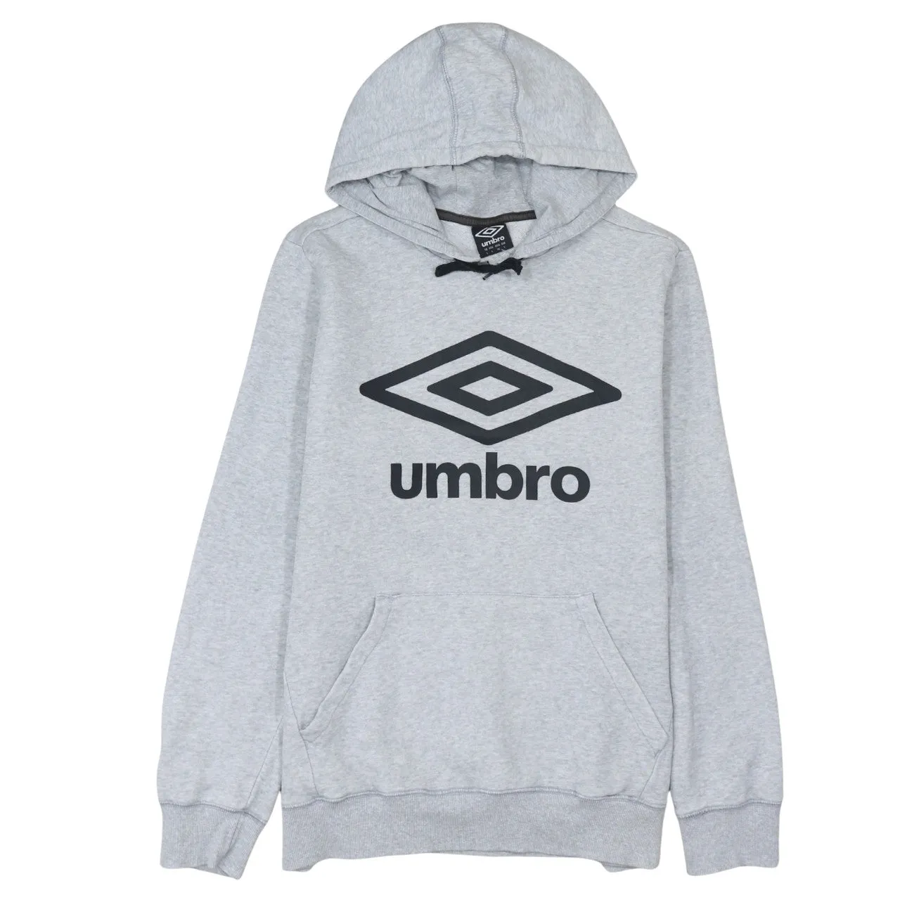 Umbro 90's Spellout Pullover Hoodie Large Grey sold by Vintage Club