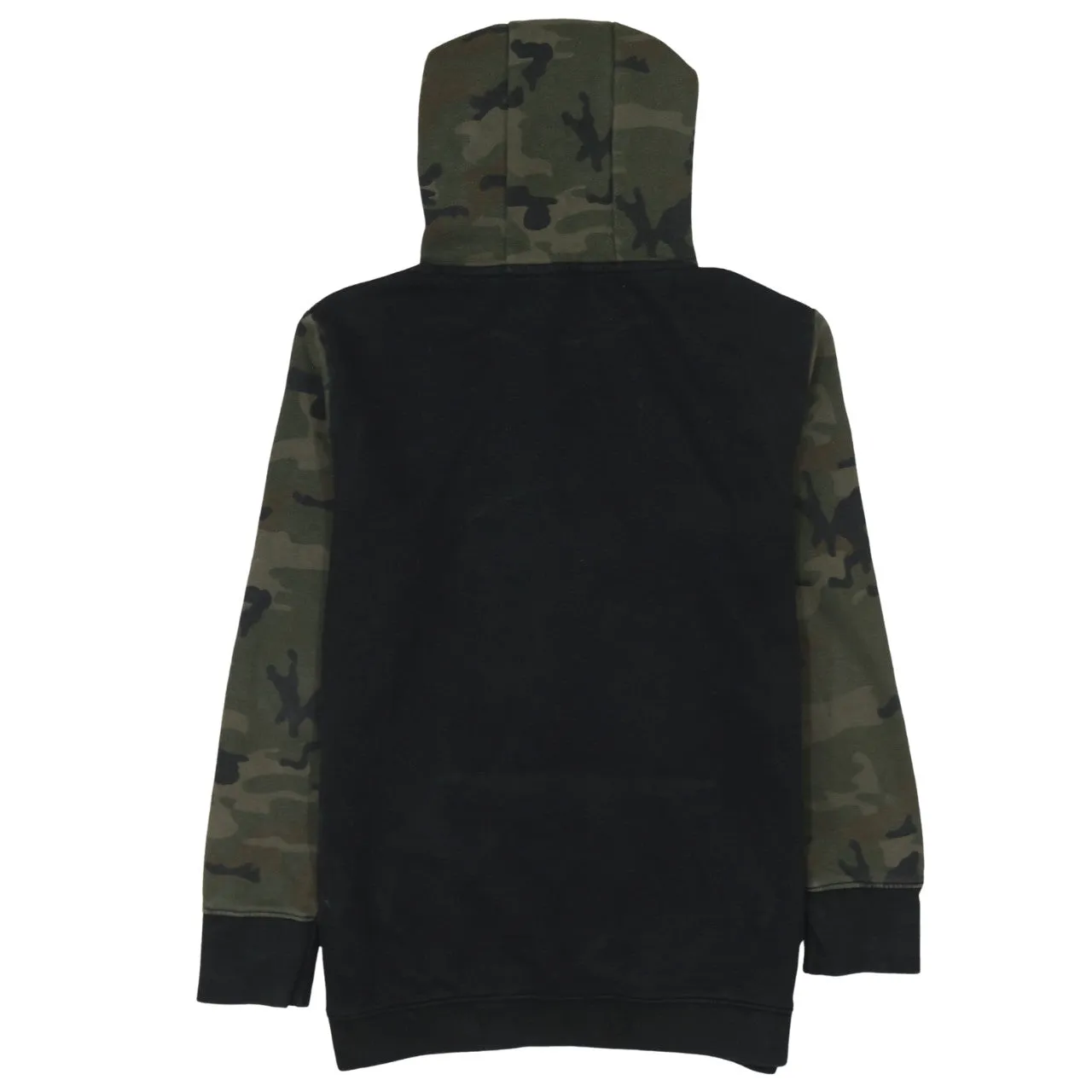 Primark 90's Camo Hooded Pullover Hoodie Small Black sold by Vintage Club product image thumbnail 2
