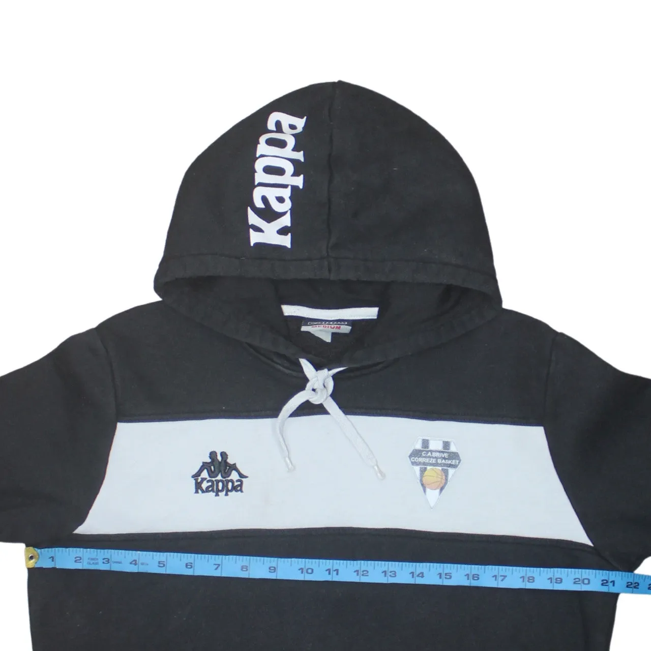 Kappa 90's Drawstring Pockets Pullover Hoodie Medium Black sold by Vintage Club product image thumbnail 5