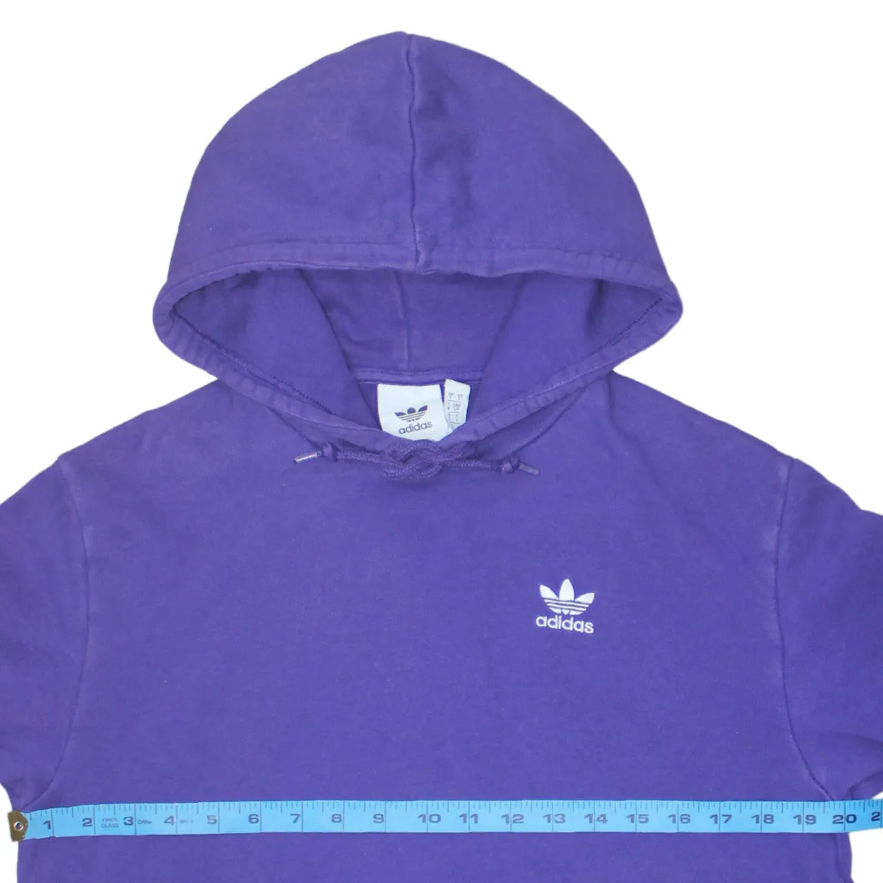 Adidas 90's Drawstring Pockets Pullover Hoodie Small Purple sold by Vintage Club product image thumbnail 5