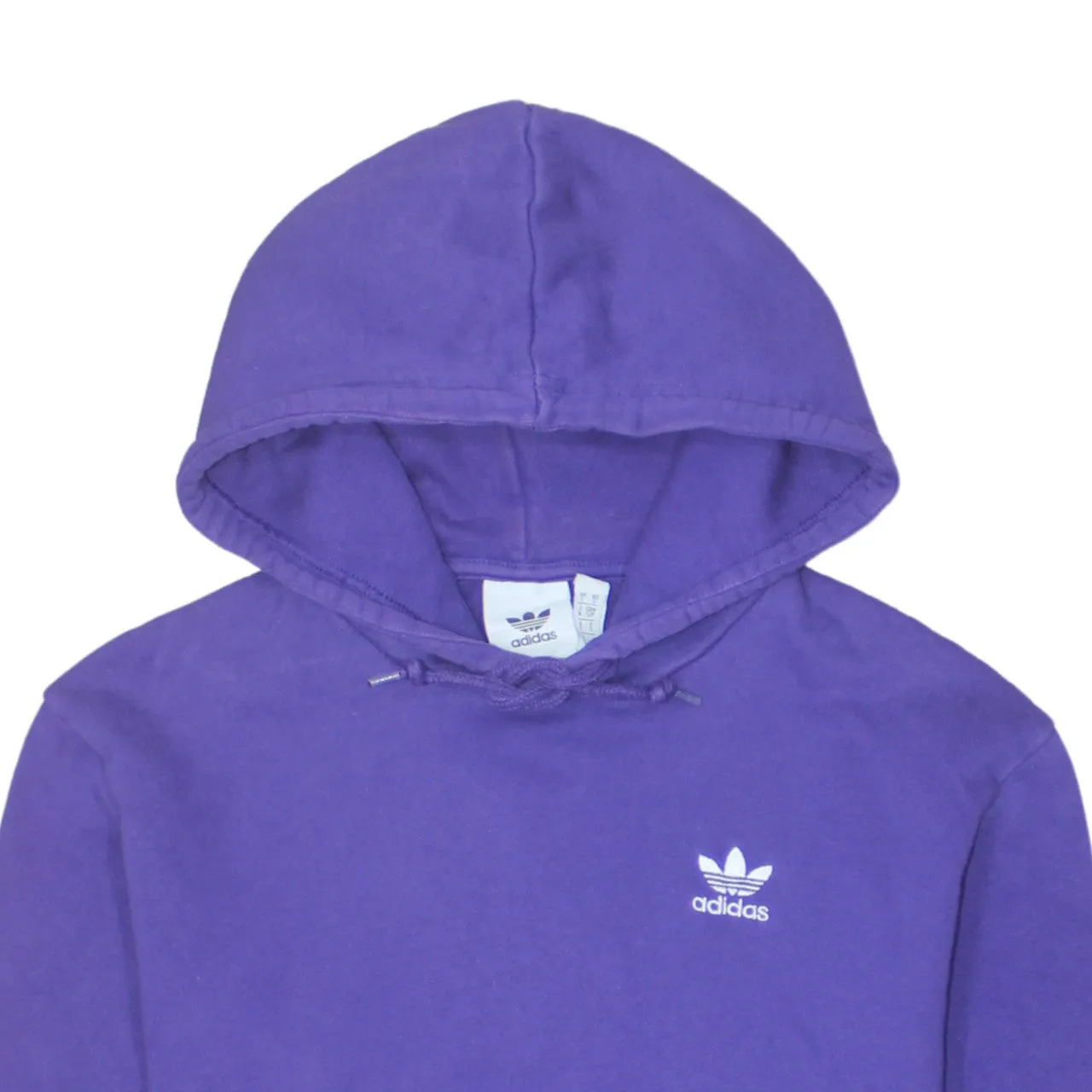 Adidas 90's Drawstring Pockets Pullover Hoodie Small Purple sold by Vintage Club product image thumbnail 3