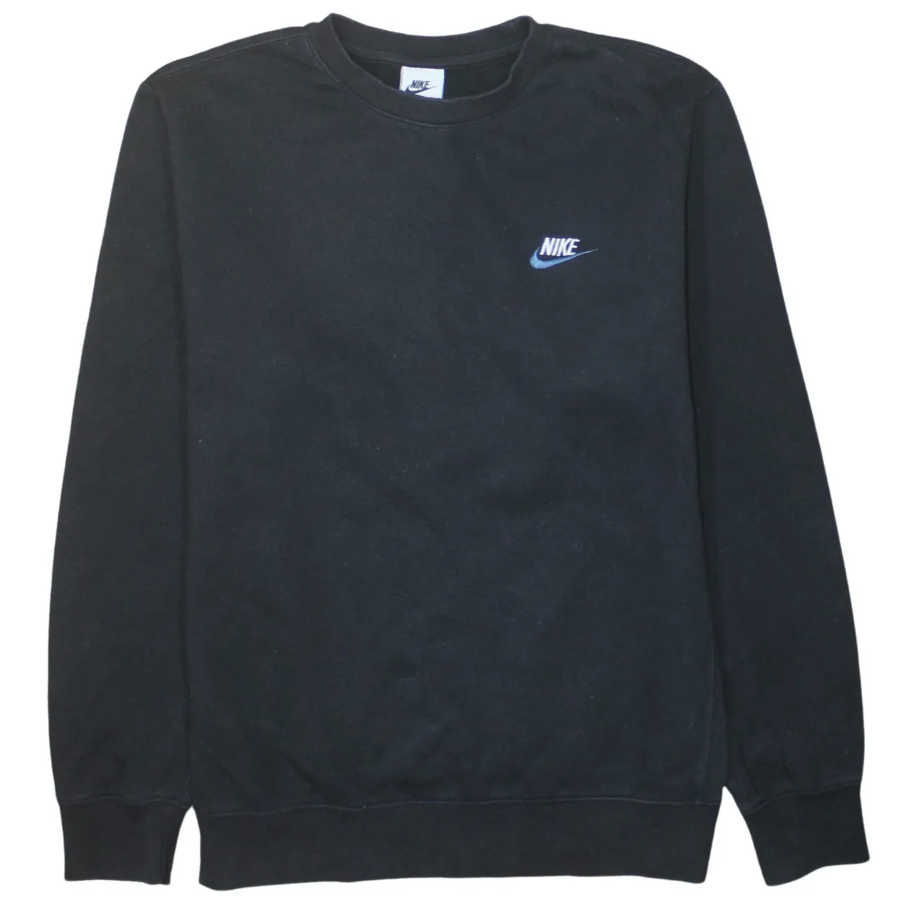 Nike 90's Swoosh Crew Neck Sweatshirt Small Black sold by Vintage Club