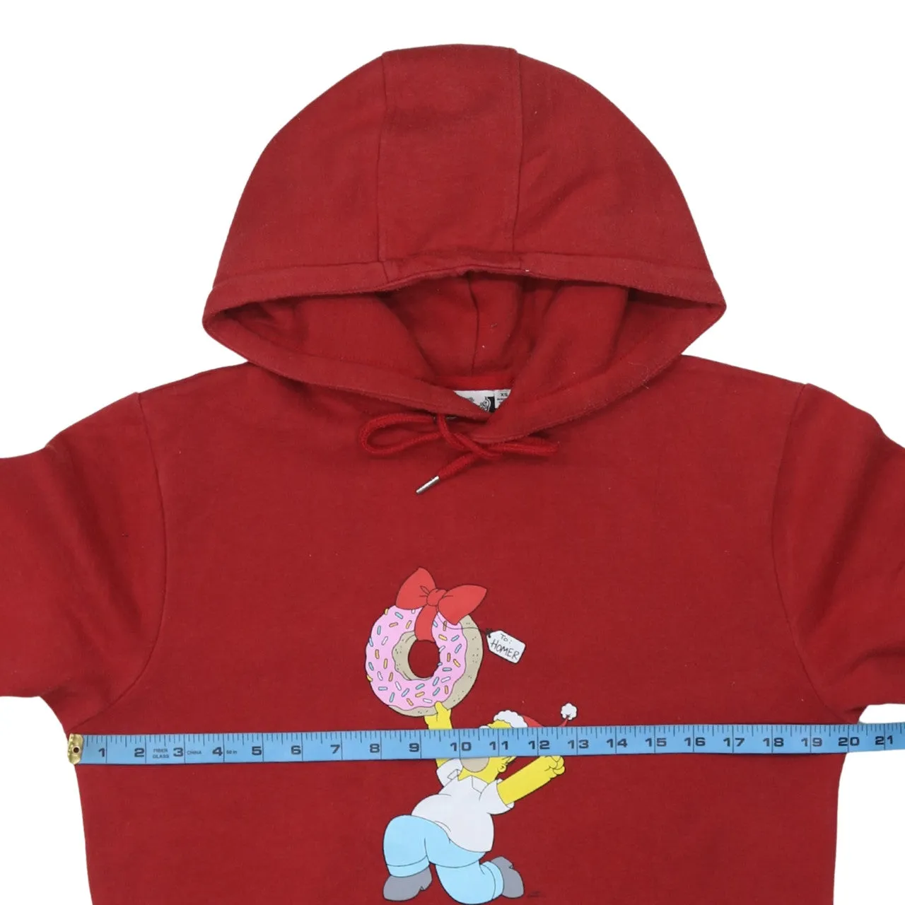 The Simpsons 90's Drawstring Pockets Pullover Hoodie XSmall Red sold by Vintage Club product image thumbnail 5