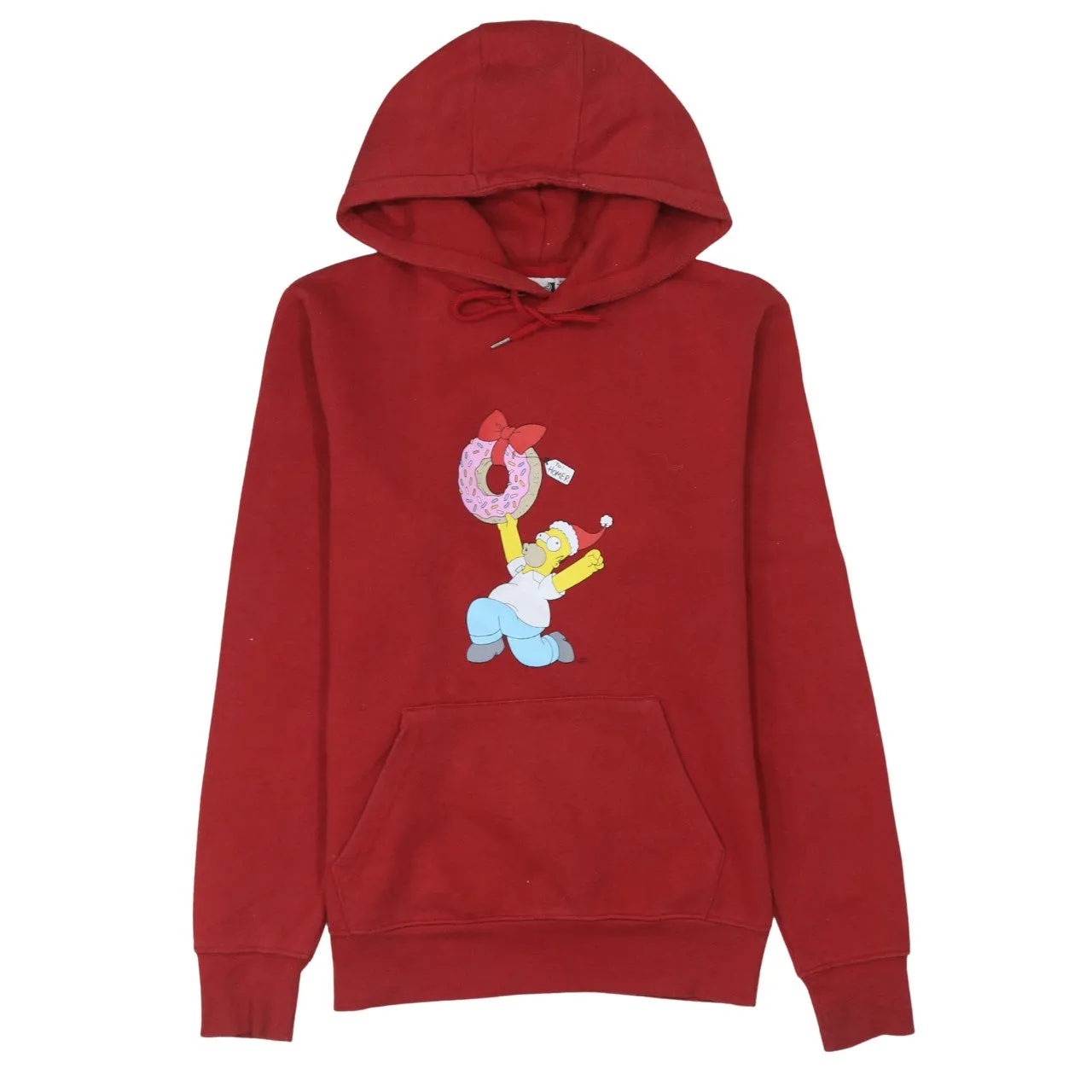 The Simpsons 90's Drawstring Pockets Pullover Hoodie XSmall Red sold by Vintage Club