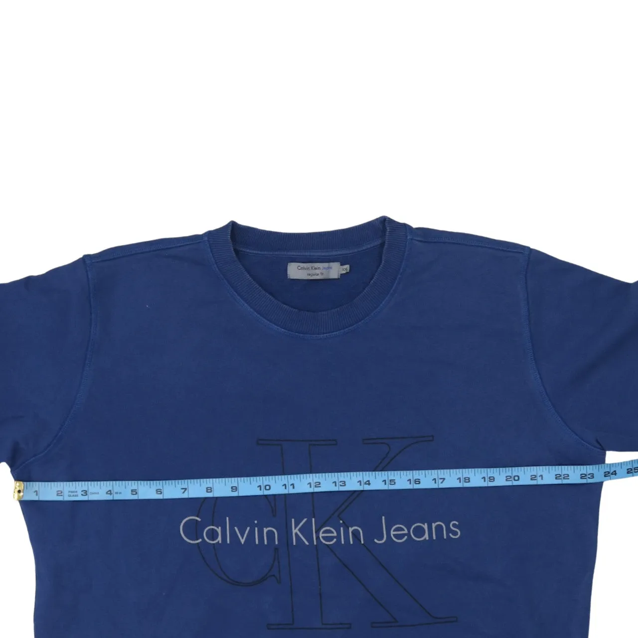 Calvin Klein 90's Spellout Crew Neck Sweatshirt XXLarge (2XL) Blue sold by Vintage Club product image thumbnail 5