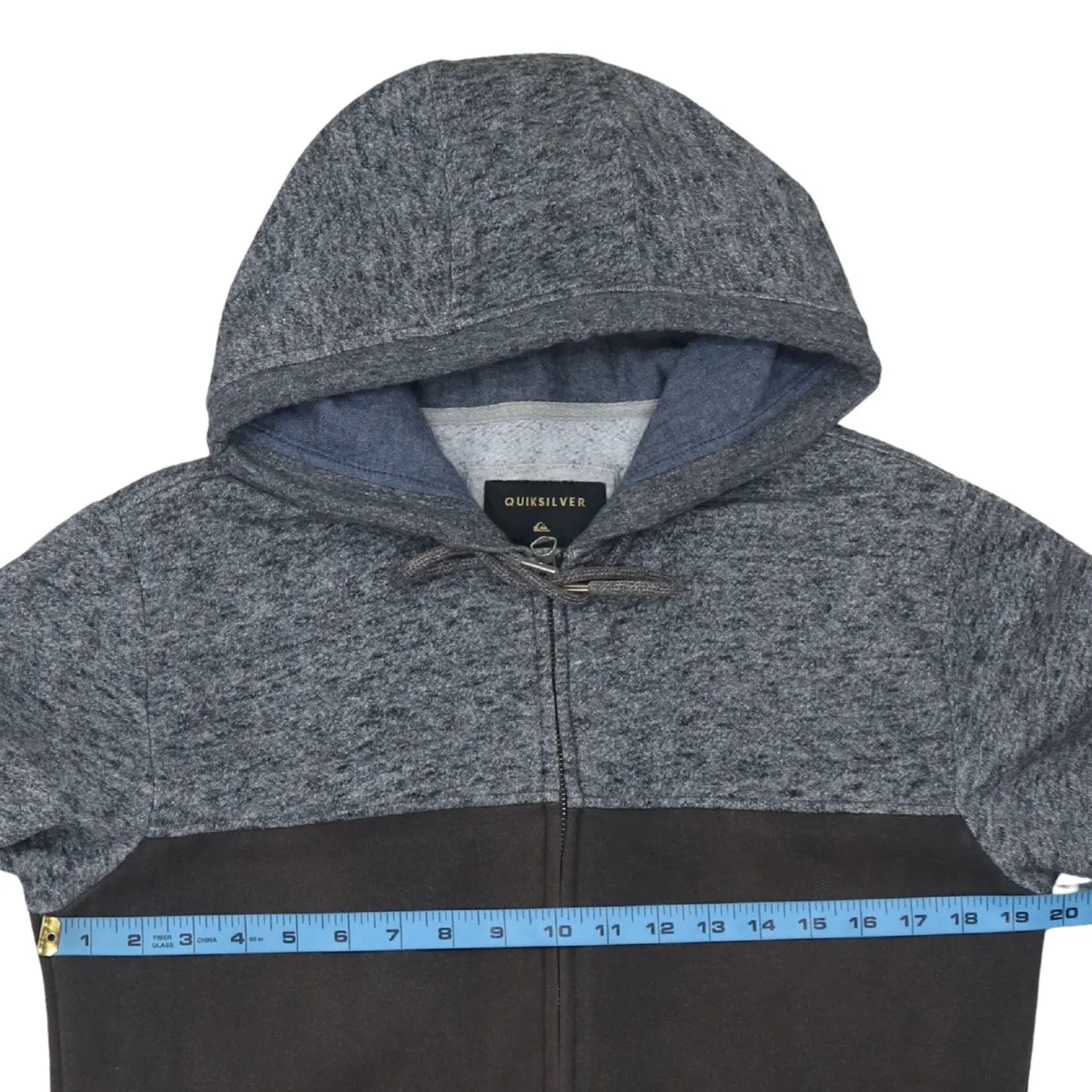 QuikSilver 90's Plain Full Zip Up Hoodie Small Brown sold by Vintage Club product image thumbnail 5