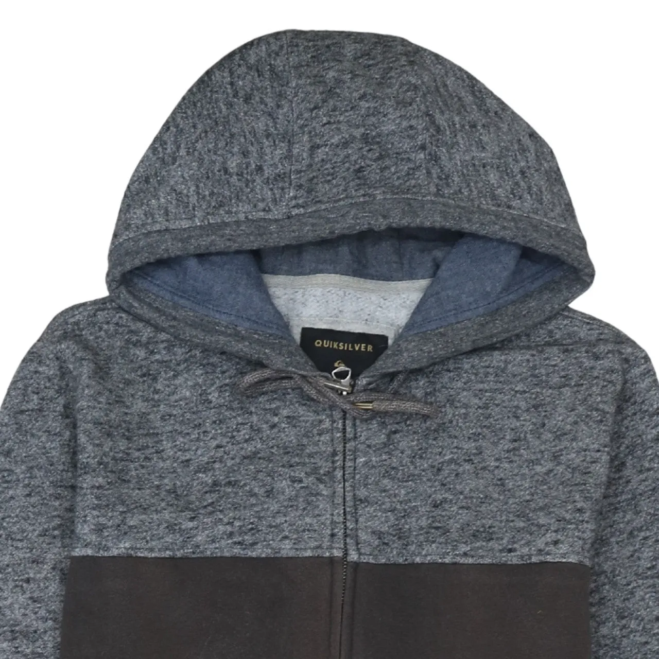 QuikSilver 90's Plain Full Zip Up Hoodie Small Brown sold by Vintage Club product image thumbnail 3