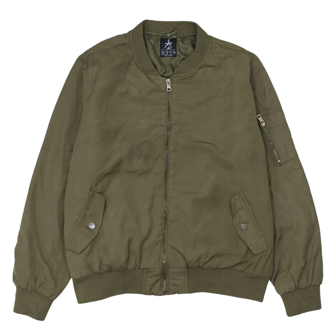 Retro 90's Plain Full Zip Up Windbreaker XXLarge Green sold by Vintage Club