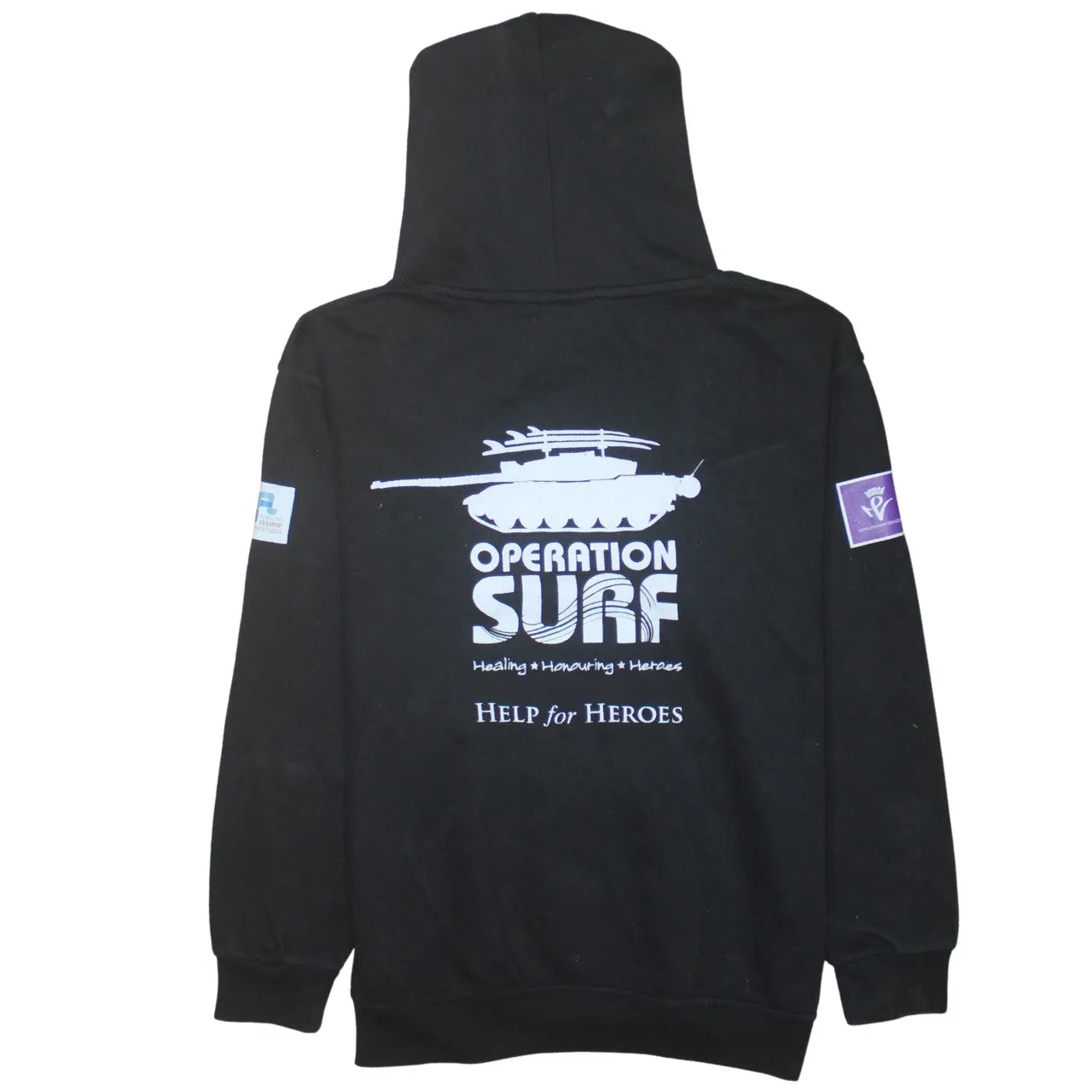 DELUXE 90's Drawstring Pockets Pullover Hoodie Large Black sold by Vintage Club product image thumbnail 2