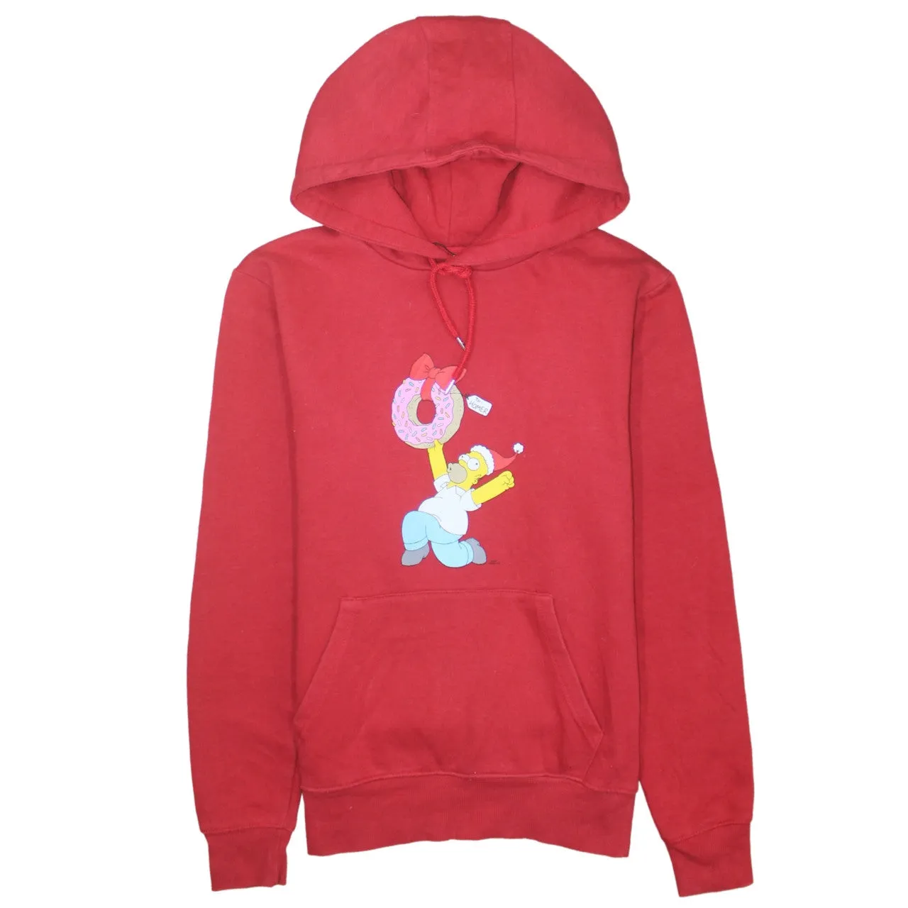 The Simpsons 90's Drawstring Pockets Pullover Hoodie XSmall Red sold by Vintage Club