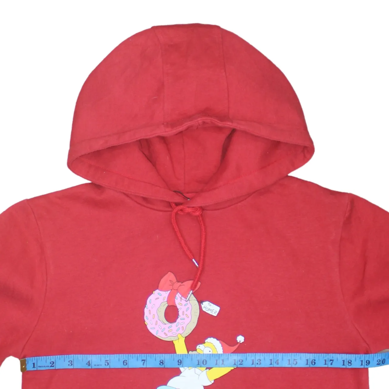 The Simpsons 90's Drawstring Pockets Pullover Hoodie XSmall Red sold by Vintage Club product image thumbnail 5