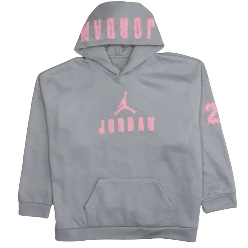 Jordan 90's Spellout Pullover Hoodie XXXLarge (3XL) Grey sold by Vintage Club
