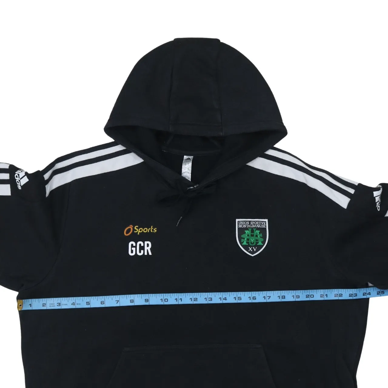 Adidas 90's Striped Sleeve Pullover Hoodie XLarge Black sold by Vintage Club product image thumbnail 5