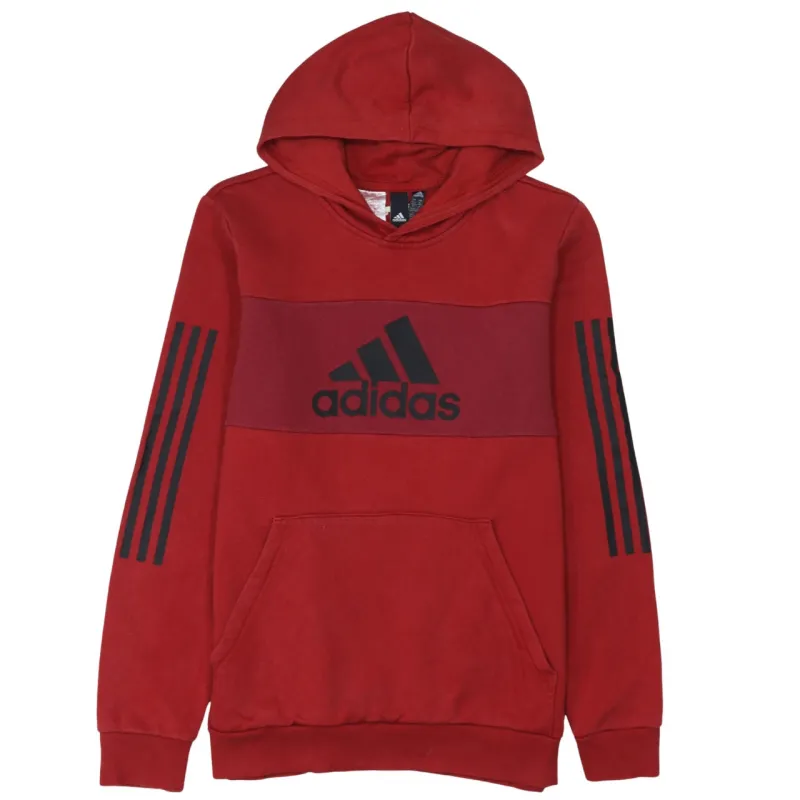 Adidas 90's Spellout Pullover Hoodie XLarge Red sold by Vintage Club