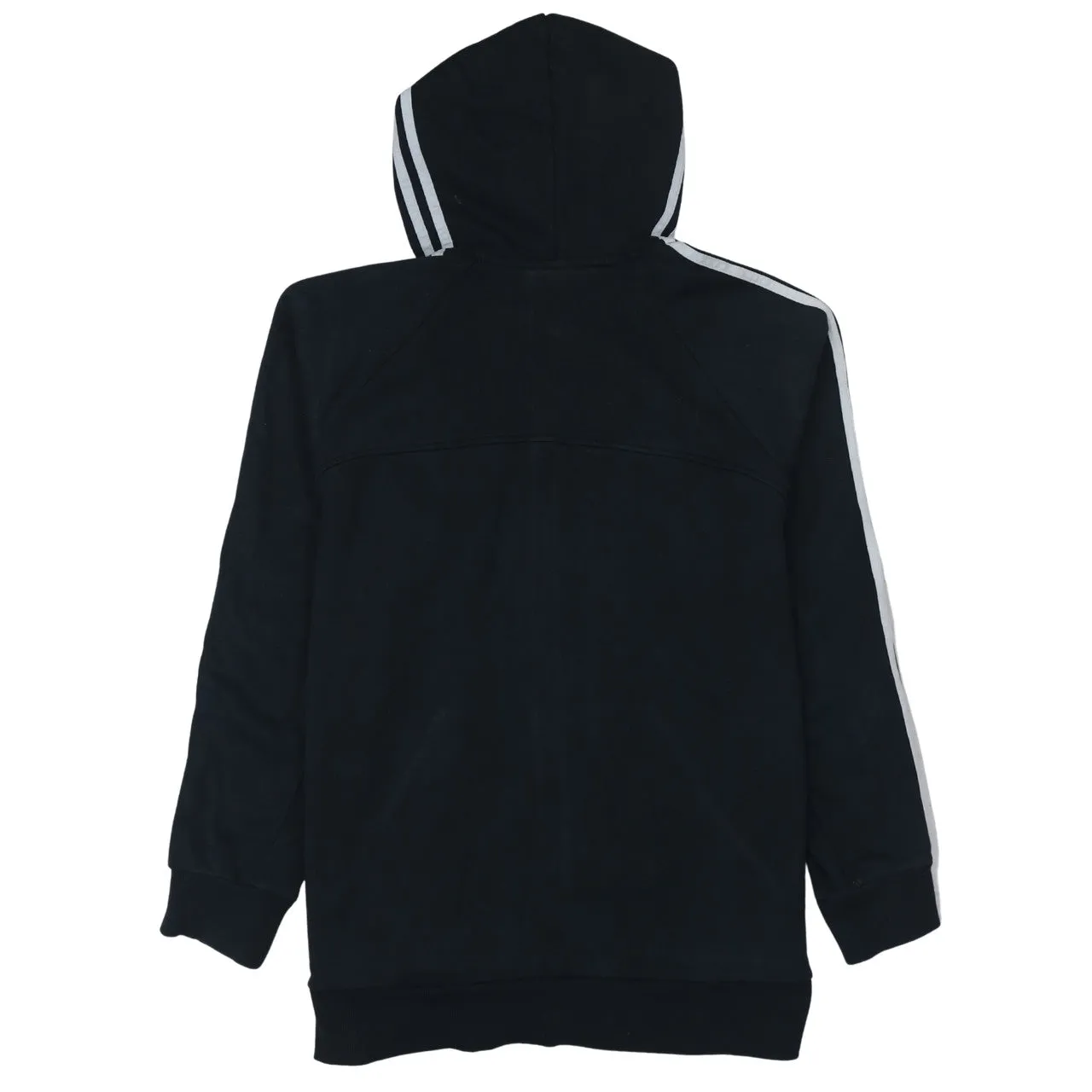 Adidas 90's Striped Sleeve Full Zip Up Hoodie Large Black sold by Vintage Club product image thumbnail 2