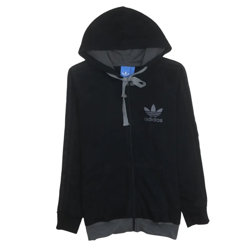 Adidas 90's Sportswear Full Zip Up Hoodie Small Black sold by Vintage Club