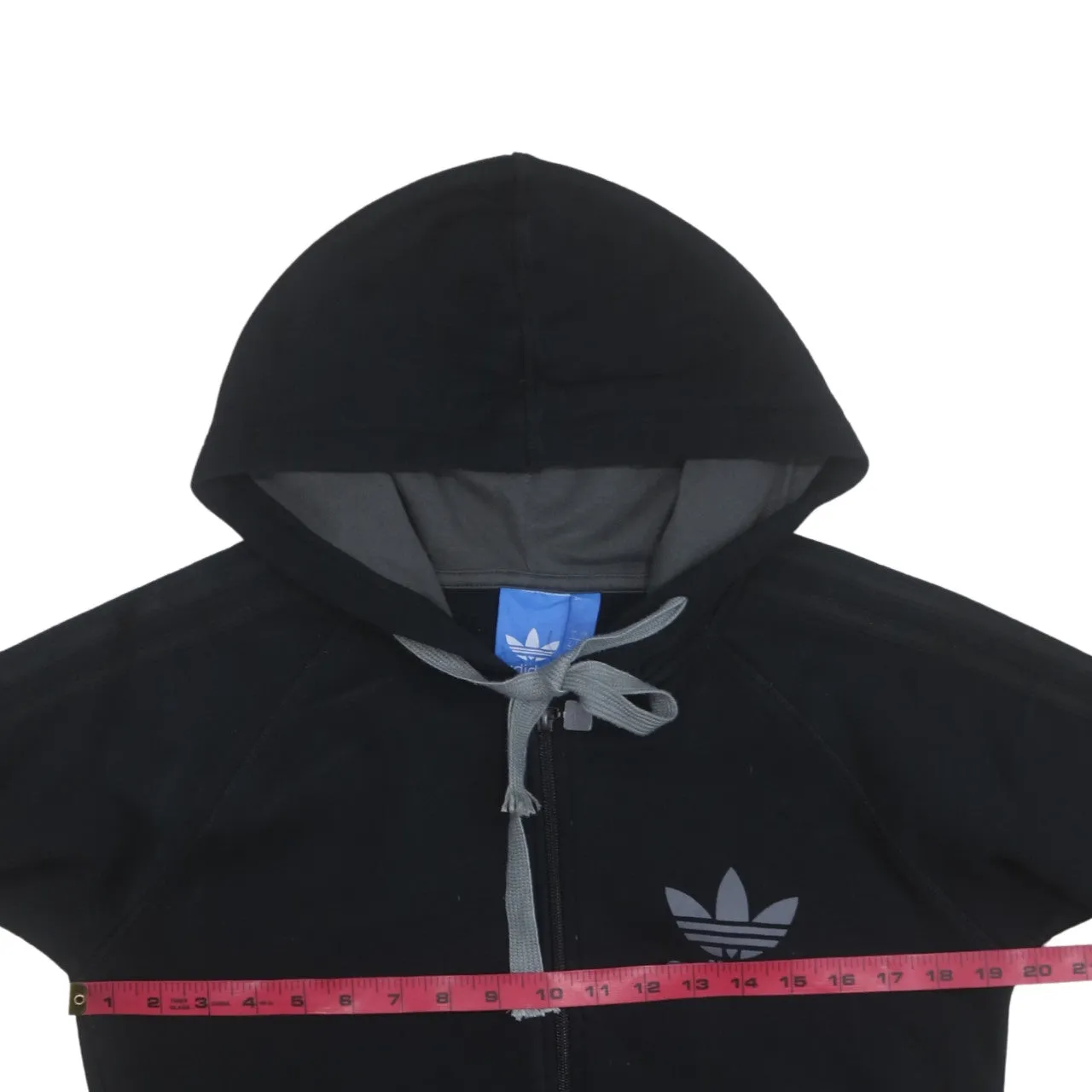 Adidas 90's Sportswear Full Zip Up Hoodie Small Black sold by Vintage Club product image thumbnail 5