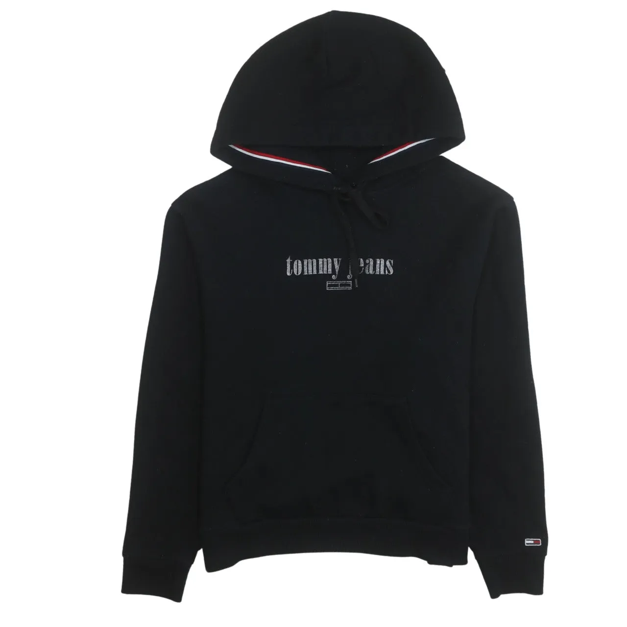 Tommy Jeans 90's Spellout Pullover Hoodie Small Black sold by Vintage Club
