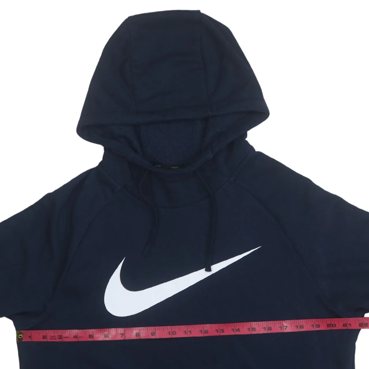 Nike 90's Center Middle Swoosh Pullover Hoodie Medium Navy Blue sold by Vintage Club product image thumbnail 5