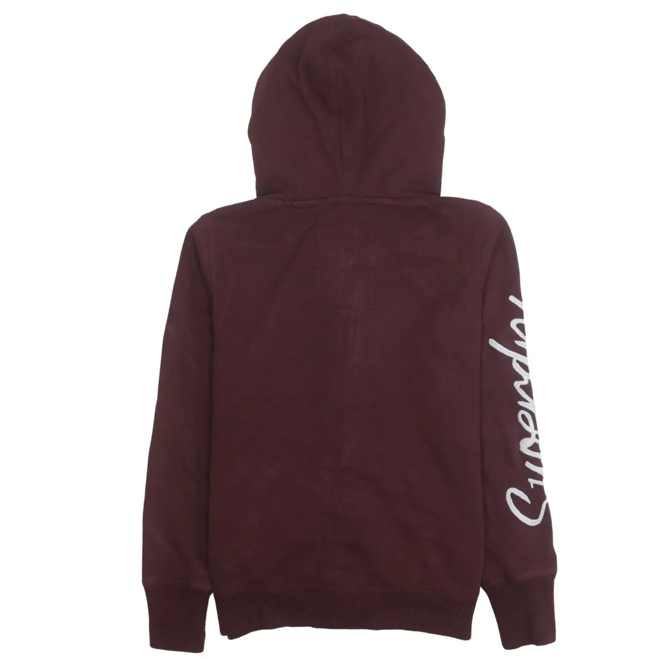 Super Dry 90's Drawstring Pockets Full Zip Up Hoodie Large Red sold by Vintage Club product image thumbnail 2