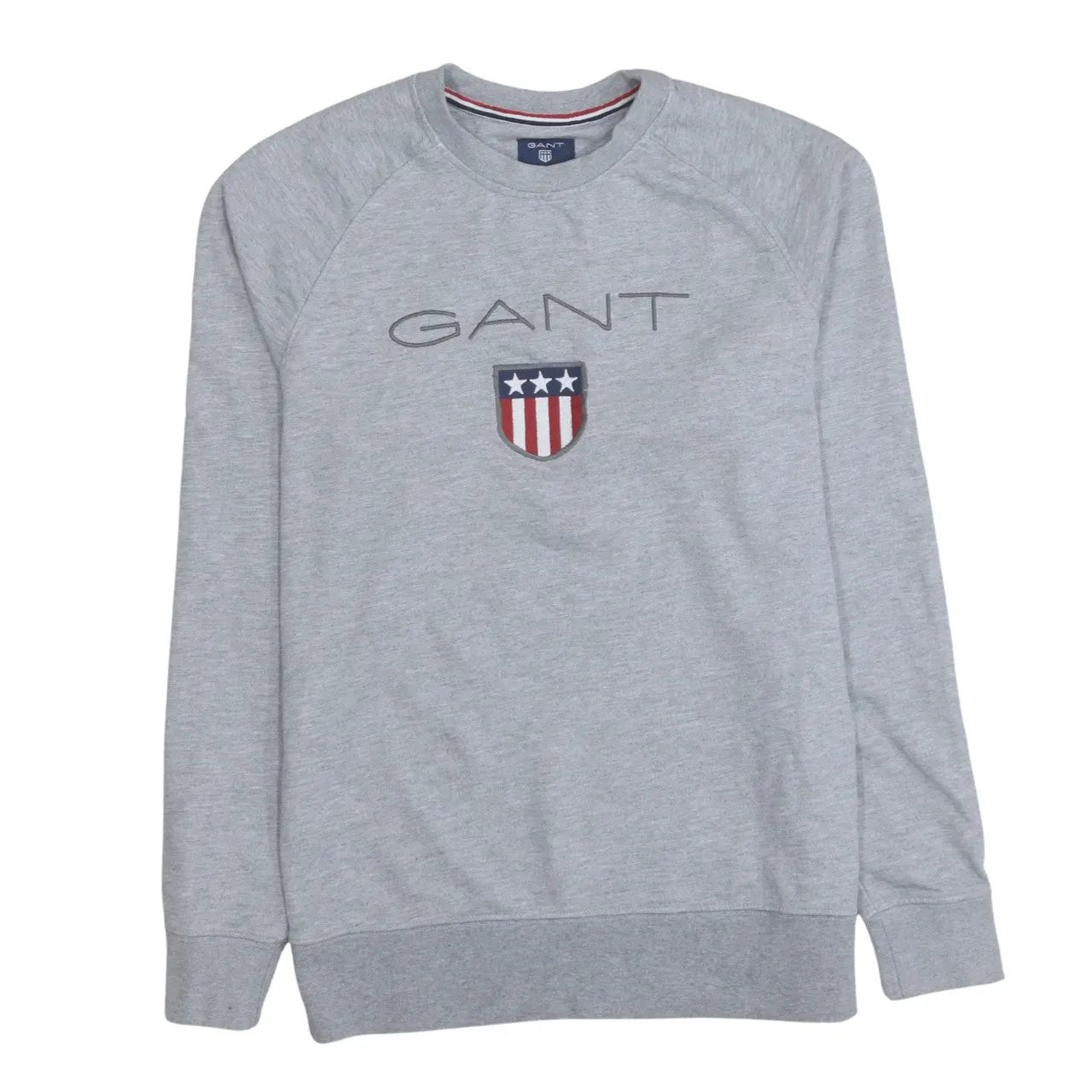 GANT 90's Spellout Crew Neck Sweatshirt Medium Grey sold by Vintage Club