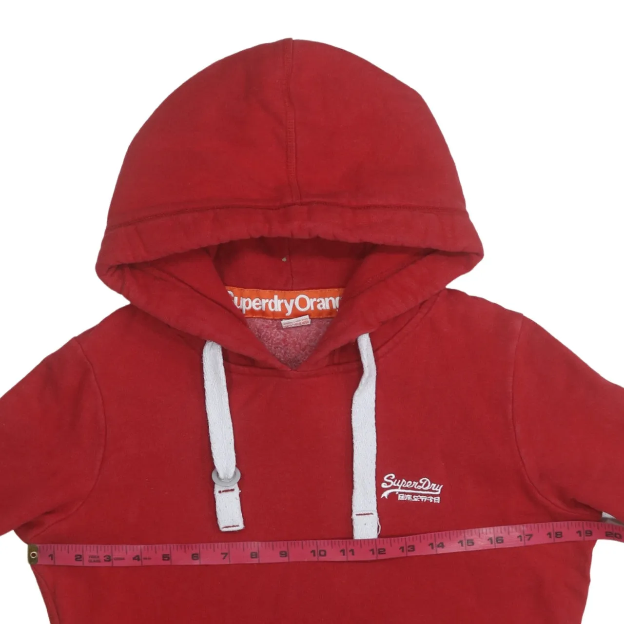 Super Dry 90's Drawstring Pockets Pullover Hoodie Medium Red sold by Vintage Club product image thumbnail 5