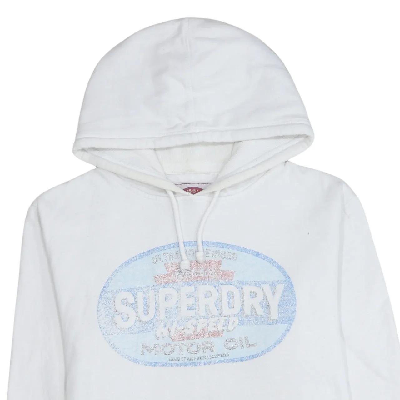 Super Dry 90's Spellout Pullover Hoodie Large White sold by Vintage Club product image thumbnail 3