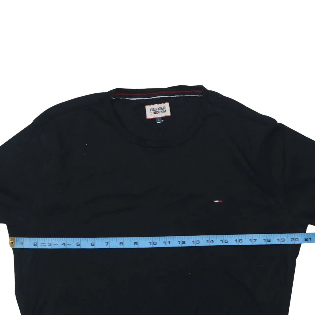 Tommy Hilfiger 90's Lightweight Crew Neck Sweatshirt Large Black sold by Vintage Club product image thumbnail 5