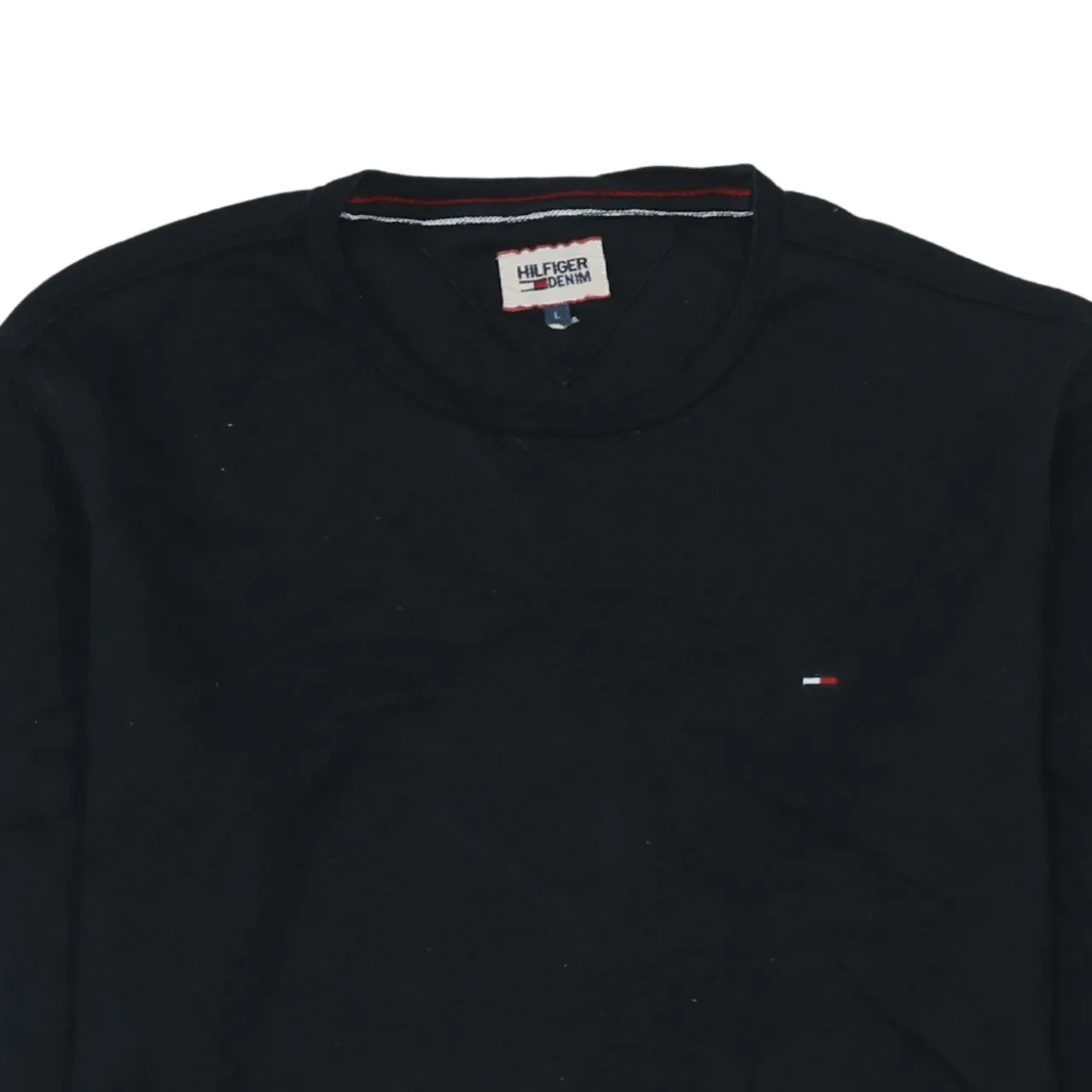 Tommy Hilfiger 90's Lightweight Crew Neck Sweatshirt Large Black sold by Vintage Club product image thumbnail 3