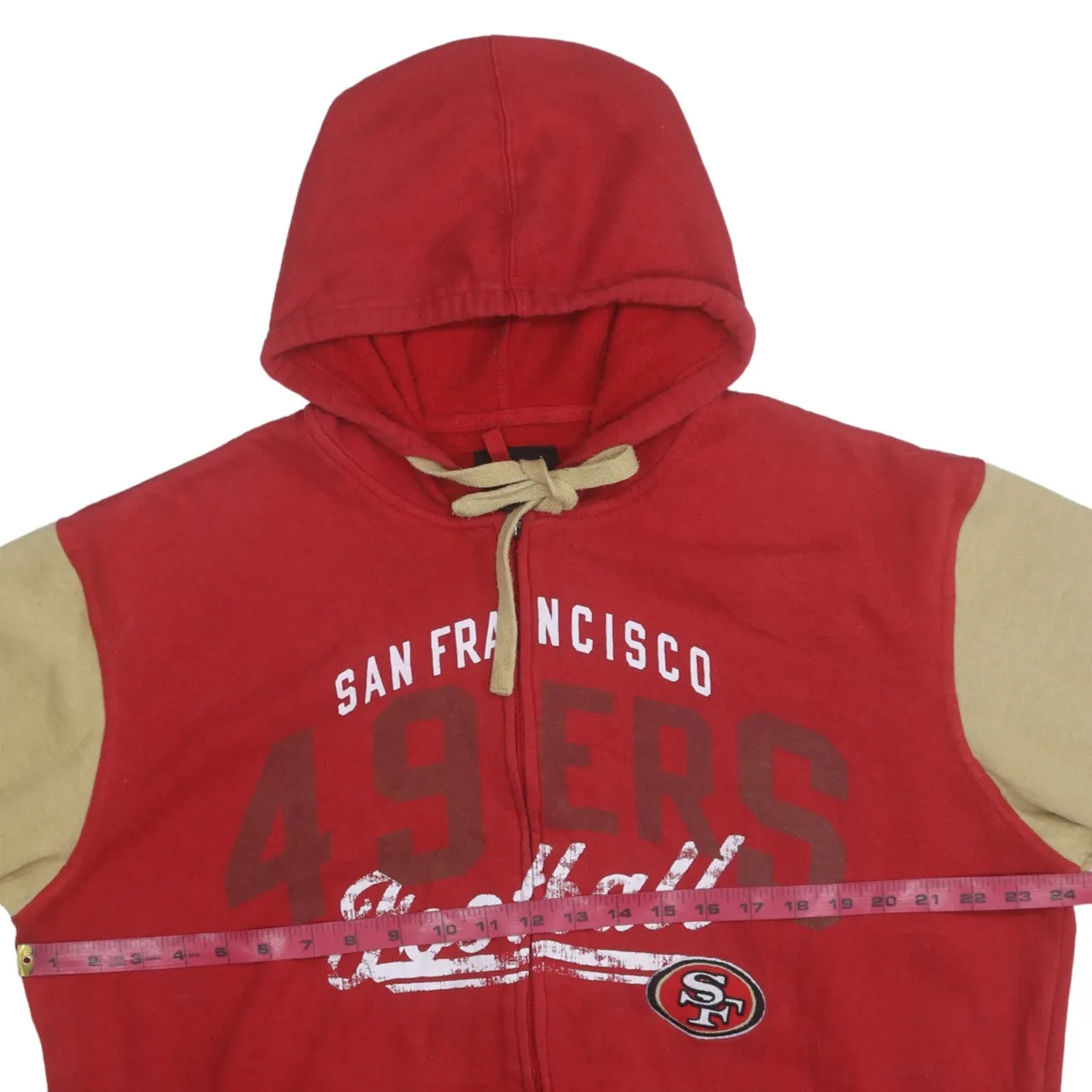 NFL 90's Drawstring Pockets Full Zip Up Hoodie Large Red sold by Vintage Club product image thumbnail 5