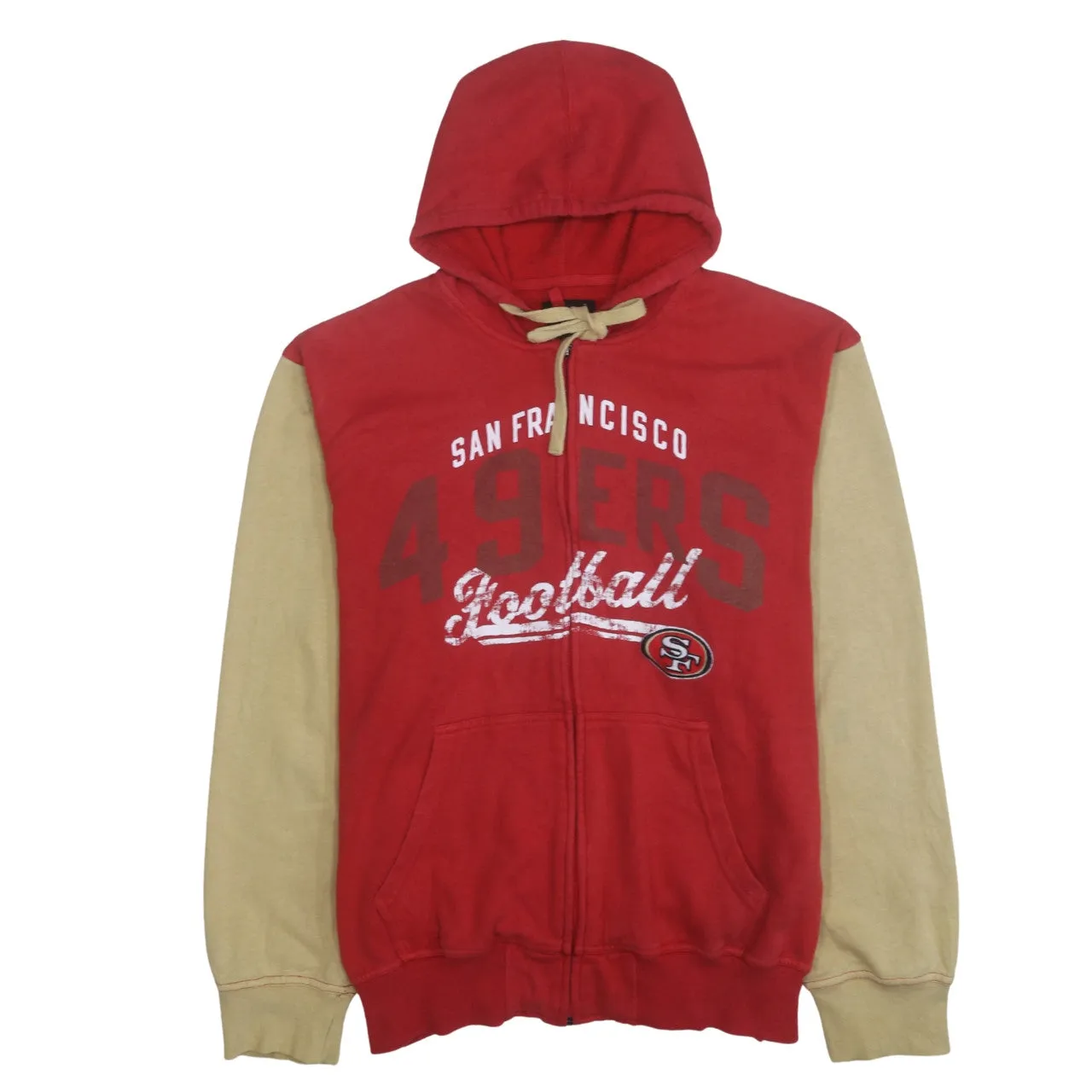 NFL 90's Drawstring Pockets Full Zip Up Hoodie Large Red sold by Vintage Club