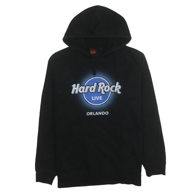Hard Rock Cafe 90's Spellout Pullover Hoodie Medium Black sold by Vintage Club