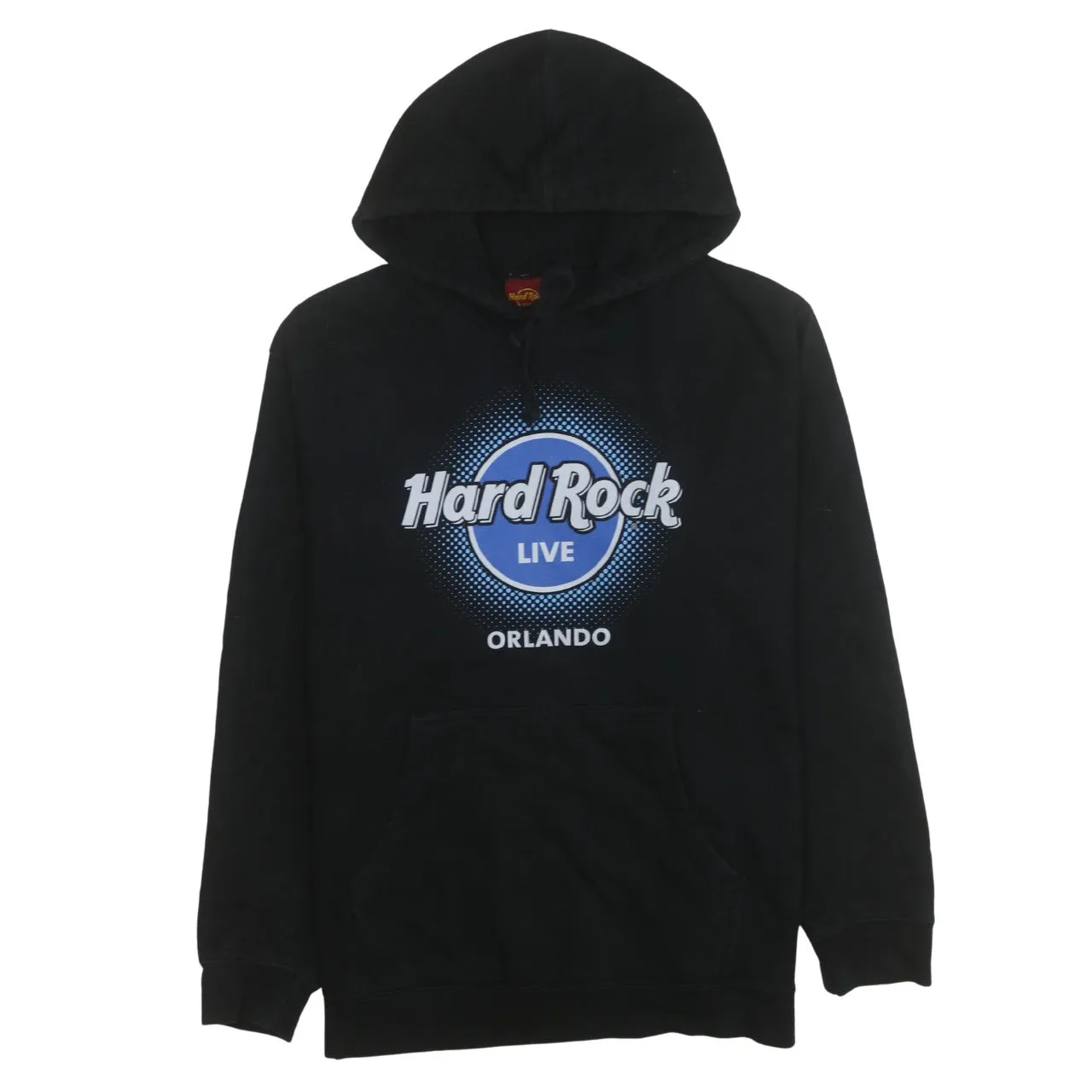 Hard Rock Cafe 90's Spellout Pullover Hoodie Medium Black sold by Vintage Club