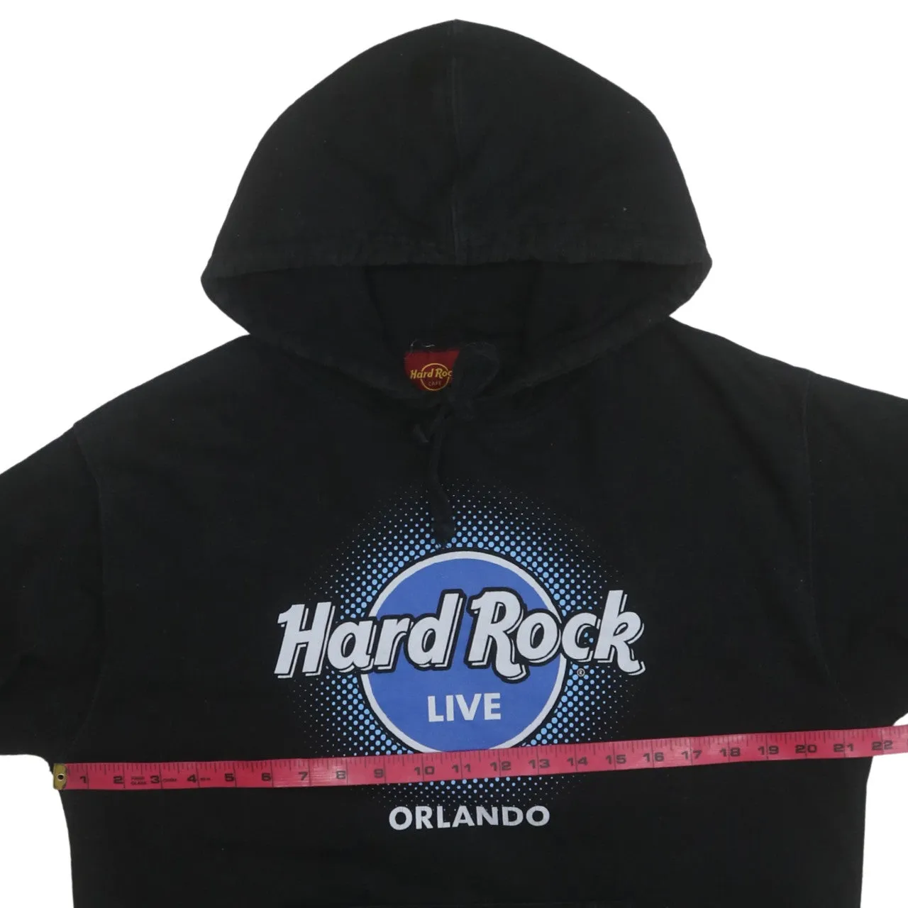 Hard Rock Cafe 90's Spellout Pullover Hoodie Medium Black sold by Vintage Club product image thumbnail 5