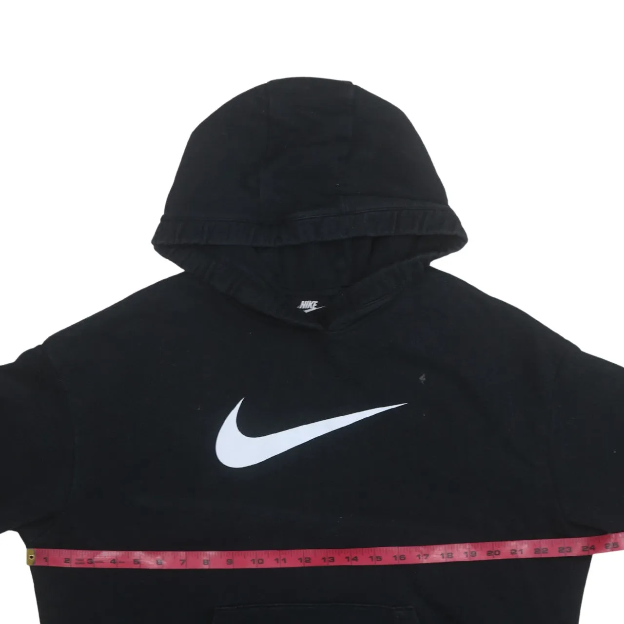 Nike 90's Center Middle Swoosh Pullover Hoodie Large Black sold by Vintage Club product image thumbnail 5